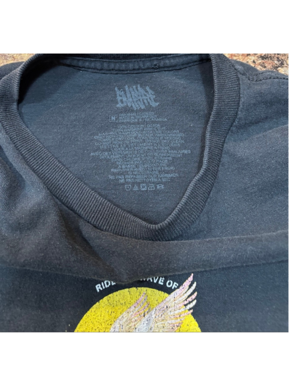 Empyre “Ride the Wave of Uncertainty” Black Graphic Tee - Picture 5 of 5